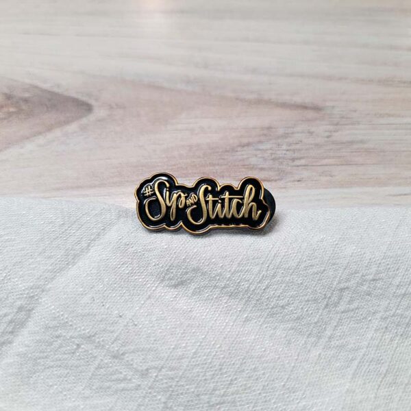 Sip and Stitch Pin