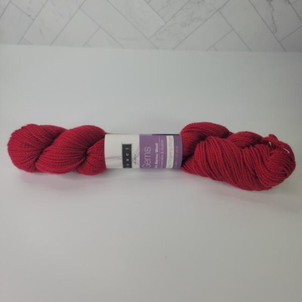 Louet Gems Fingering Weight in 12 Cherry Red