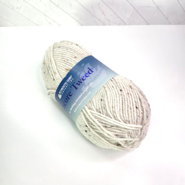 Plymouth Yarn Encore Tweed in 1363 Ivory Tweed
